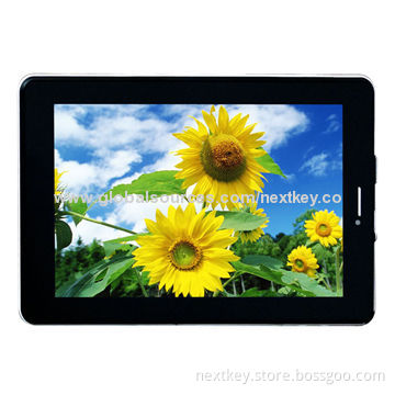 MTK8389 Quad-core 3G GSM Tablet PC, 7-inch, ARM Cortex A7 1.2GHz, 1,024 x 600P HD, 8GB Flash Memory